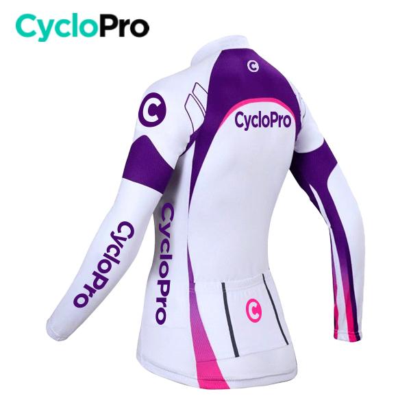 MAILLOT LONG DE CYCLISME VIOLET - AUTOMNE - CONFORT+ maillot manches longues pour femme GT-Cycle Outdoor Store 