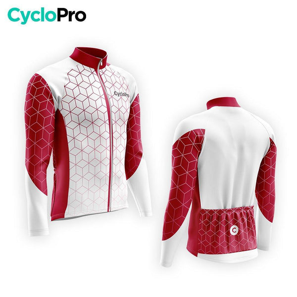 TENUE CYCLISTE AUTOMNE HOMME GRENAT - CUBIC+ tenue cyclisme homme CycloPro 
