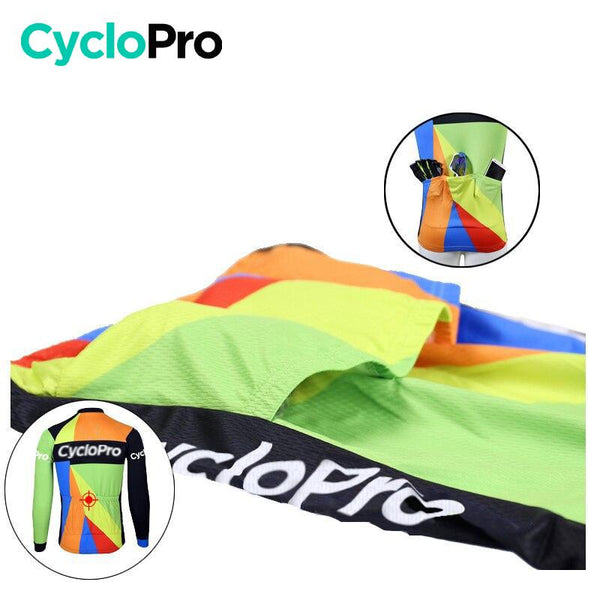 Tenue cycliste Automne multi-couleurs - Mosaïque+ Tenue de cyclisme automne homme GT-Cycle Outdoor Store 
