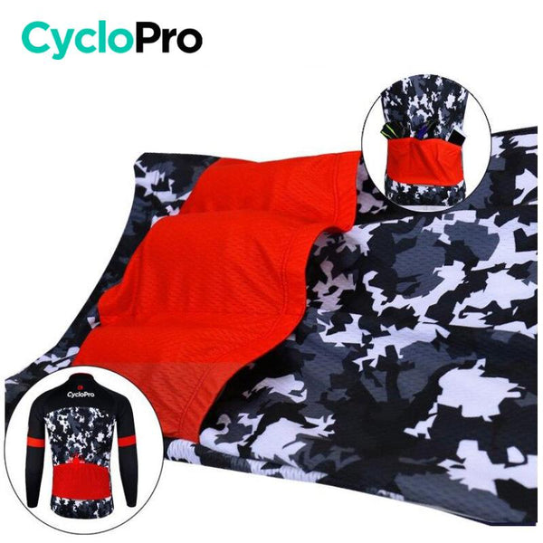 Tenue cycliste Automne Noir et rouge - Military Tenue de cyclisme automne homme GT-Cycle Outdoor Store 
