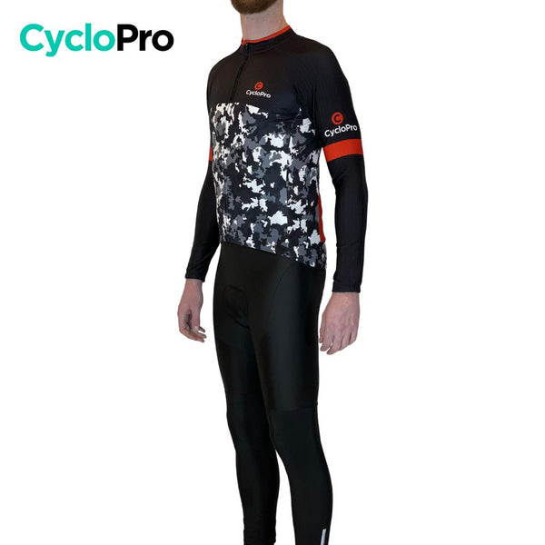 Tenue cycliste Automne Noir et rouge - Military Tenue de cyclisme automne homme GT-Cycle Outdoor Store 