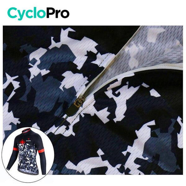 Tenue cycliste Automne Noir et rouge - Military Tenue de cyclisme automne homme GT-Cycle Outdoor Store 