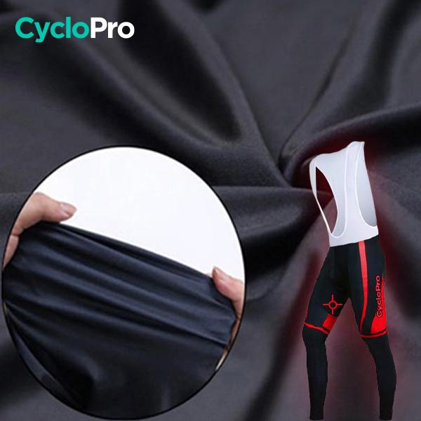 TENUE CYCLISTE AUTOMNE ROUGE - SQUAD+ tenue de cyclisme CycloPro 
