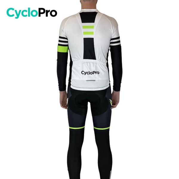 Tenue Cycliste Hiver Blanche et Verte - Pro+ tenue de cyclisme hiver GT-Cycle Outdoor Store 