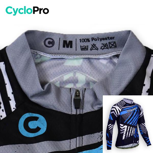TENUE CYCLISTE HIVER BLEUE - DIRTY+ tenue de cyclisme CycloPro 