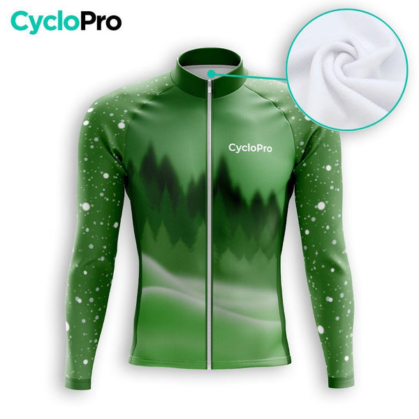 TENUE CYCLISTE HIVER HOMME VERTE - SNOW+ tenue cyclisme homme CycloPro 