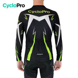 Tenue cycliste hiver Noire et Verte - Confort+ - DESTOCKAGE tenue de cyclisme hiver Cyclo Pro 