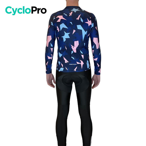 Tenue cycliste hiver Rose et bleue - Origami tenue cyclisme homme GT-Cycle Outdoor Store 