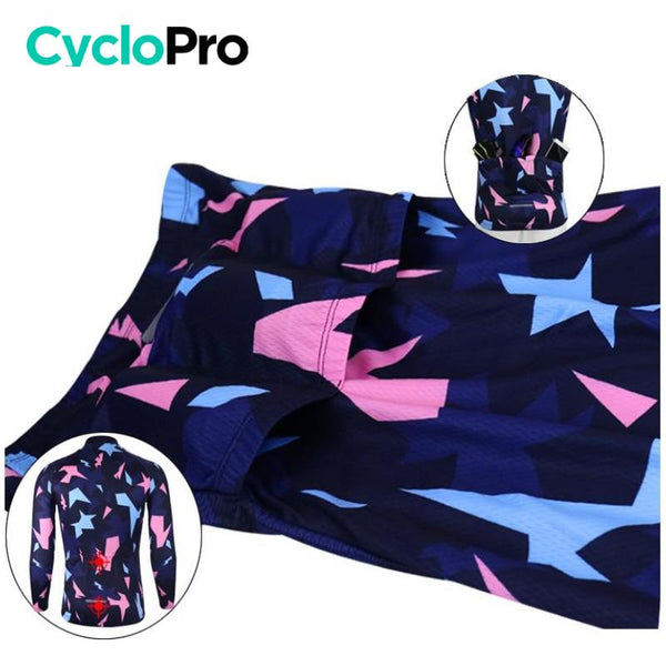 Tenue cycliste hiver Rose et bleue - Origami tenue cyclisme homme GT-Cycle Outdoor Store 