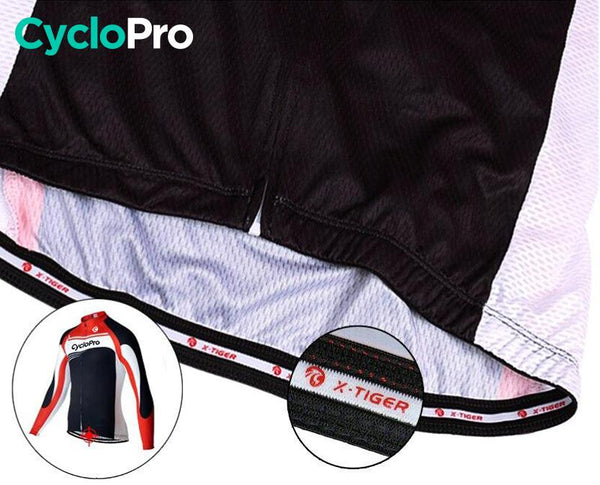 Tenue cycliste hiver rouge - Racing+ tenue cyclisme homme GT-Cycle Outdoor Store 