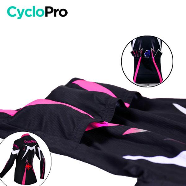 Tenue Vélo Automne Rose - Confort+ - DESTOCKAGE tenue automne femme CycloPro 