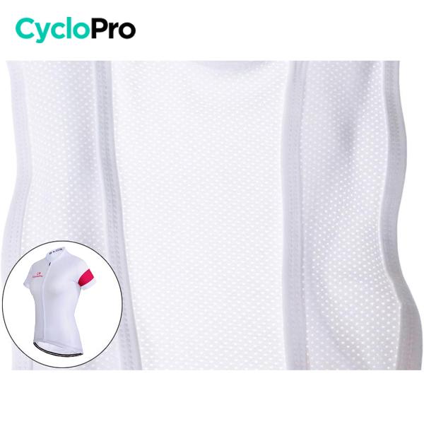 TENUE VÉLO DE ROUTE BLANCHE - ÉLÉGANCE+ Tenue de cyclisme été CycloPro 