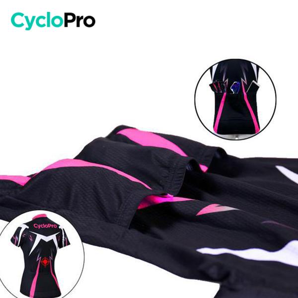 Tenue Vélo de Route Noire et Rose - Confort+ Tenue de cyclisme été GT-Cycle Outdoor Store 