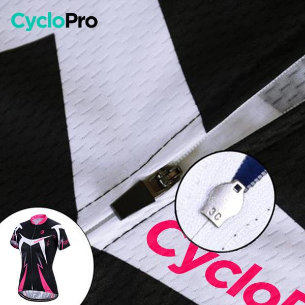 Tenue Vélo de Route Noire et Rose - Confort+ Tenue de cyclisme été GT-Cycle Outdoor Store 