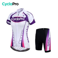 Tenue Vélo de Route Violet - Confort+ - DESTOCKAGE Tenue de cyclisme été Cyclo Pro Sans bretelles XS 