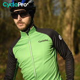 Thermique Cyclisme Verte - Thermika Veste thermique velo CycloPro 